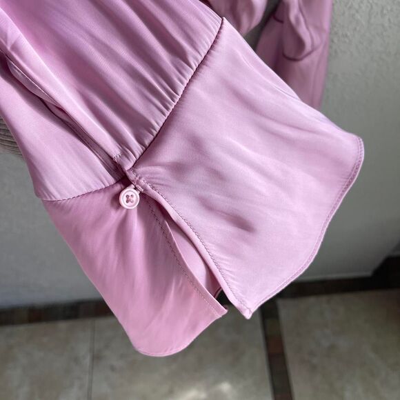 A New Day Size XS Pink Ruffle Blouse - Picture 5 of 7